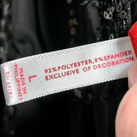 Women’s Josie sleek sequined black cami style tank top - Picture 6 of 7